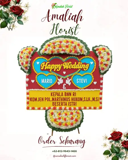 Papan Bunga Pernikahan Terbangi Marga